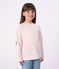 Children's stripy cotton Breton top MILK pink/MARQUISE