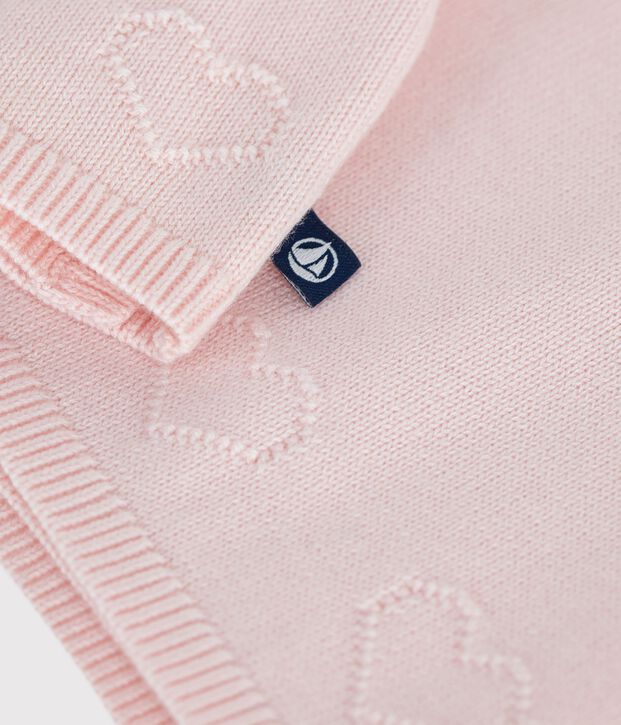 Babies' wool and cotton knit wrapover top BARELY