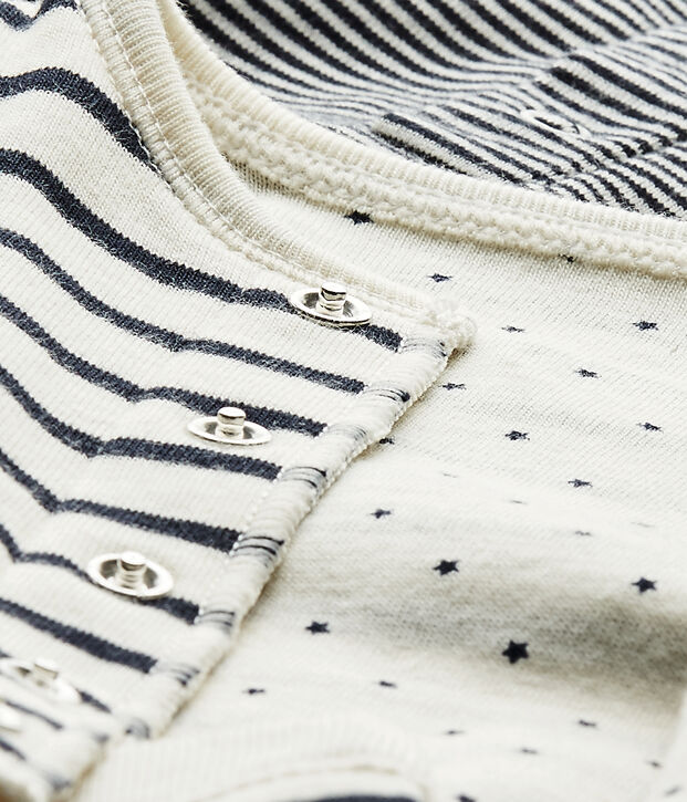 Baby reversible 3-piece set white/blue