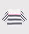 Babies' cotton Breton top white/multicolor