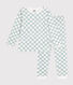 Children's chequer print cotton pyjamas