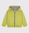 Children's jacket in plain PU MOSS green