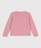 Children's plain fleece cardigan CHARME pink