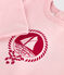 Babies' Petit Bateau vintage motif cotton sweatshirt JOLI pink