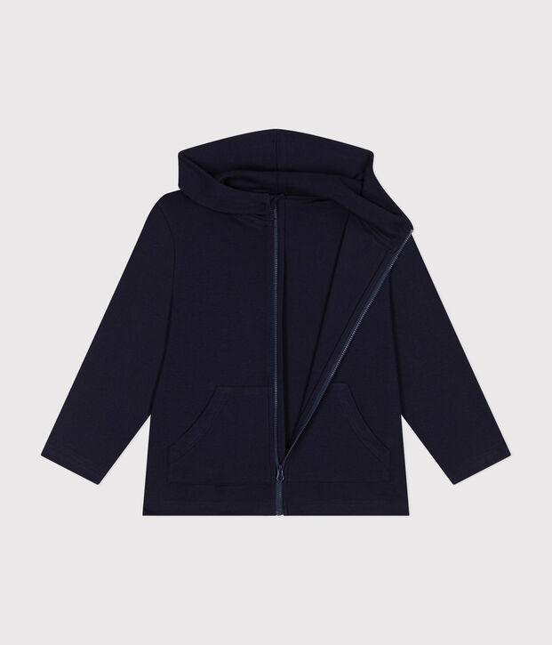Boys' Cotton Rib Zip-Up Hoodie blue