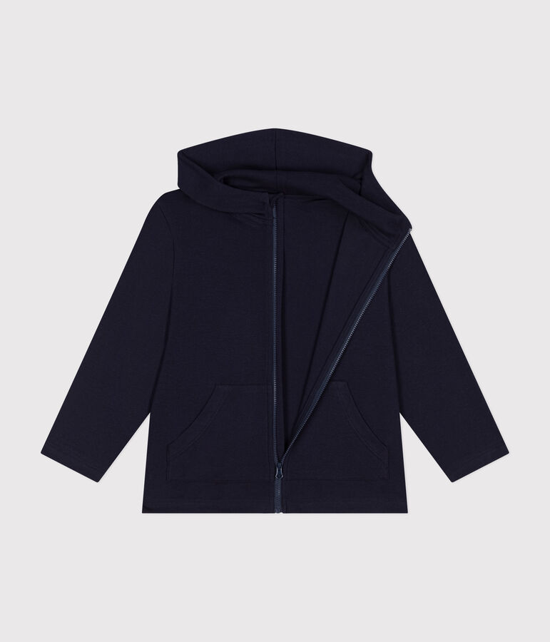 Boys' Cotton Rib Zip-Up Hoodie blue