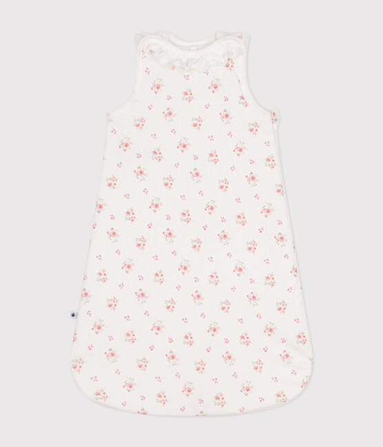 Babies' cotton TOG 1.5 sleeping bag MARSHMALLOW white/MULTICO white