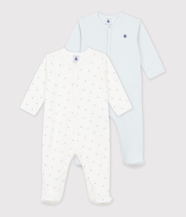 Pack of babies' printed cotton pyjama suits multicolor