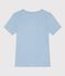 Women's short-sleeved plain cotton T-shirt FLO blue