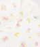 Babies' footless floral-print cotton bodyjamas MARSHMALLOW white/MULTICO white