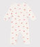 Babies' footless cotton crab pyjamas MARSHMALLOW white/MULTICO white