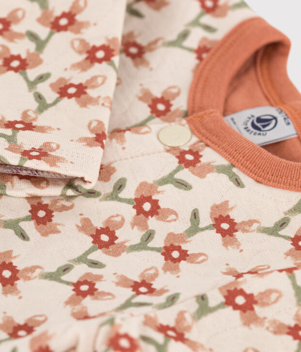 Babies' Patterned Quilted Tube Knit Cardigan Ecru/multicolor