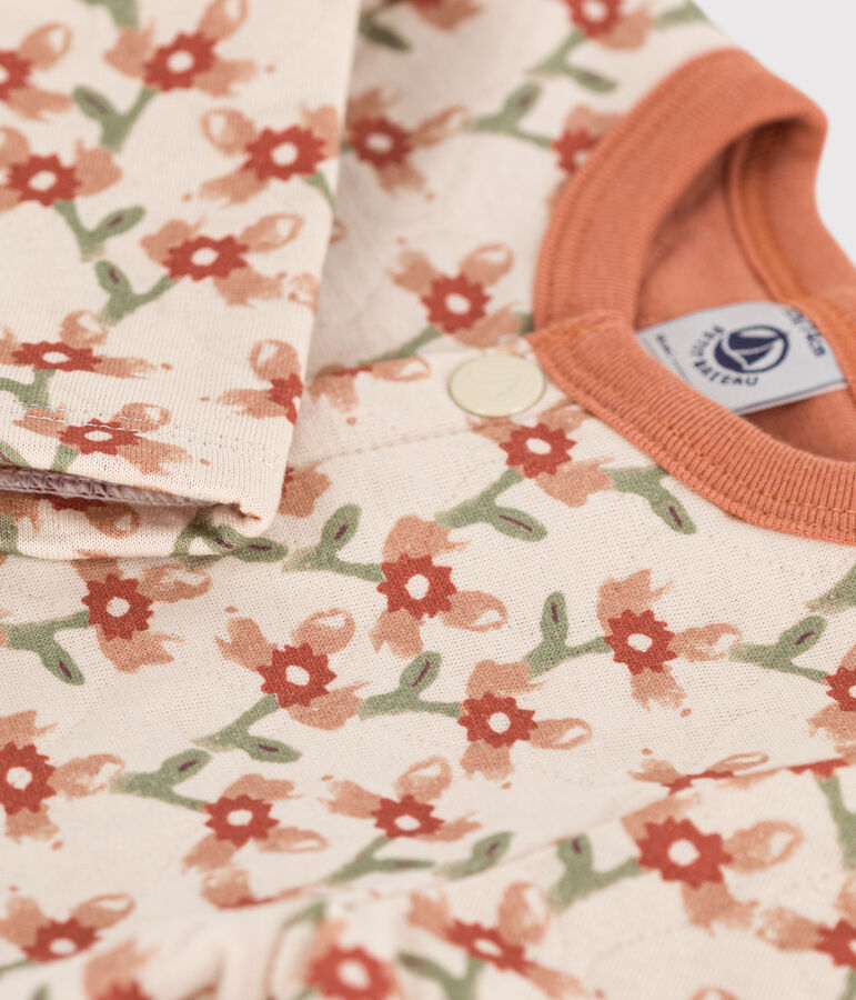 Babies' Patterned Quilted Tube Knit Cardigan Ecru/multicolor