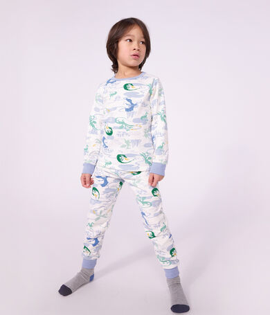 Children's pyjamas in fleece with a dragon print