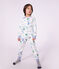 Children's pyjamas in fleece with a dragon print white/multicolor