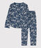 Girls' Floral Cotton Pyjamas INCOGNITO /MARSHMALLOW