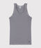 Women's Iconic Stripy Cotton Vest Top SMOKING blue/MARSHMALLOW white