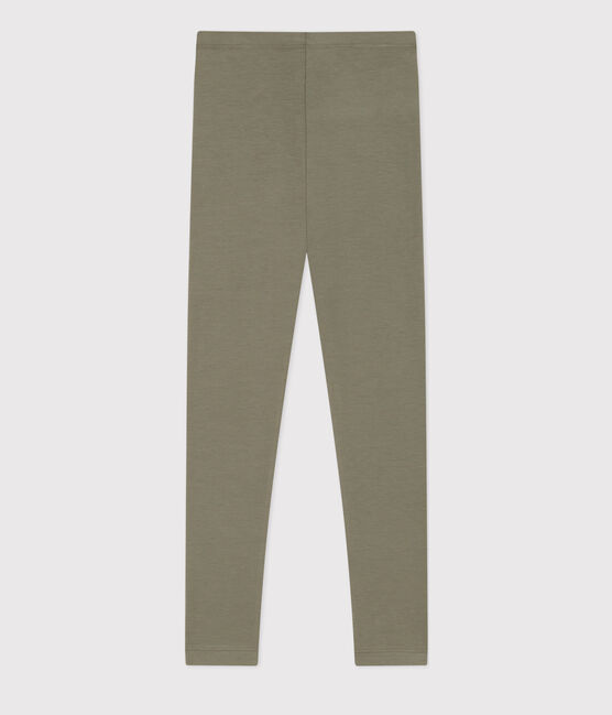 Girls' Elastane Jersey Leggings MARECAGE green