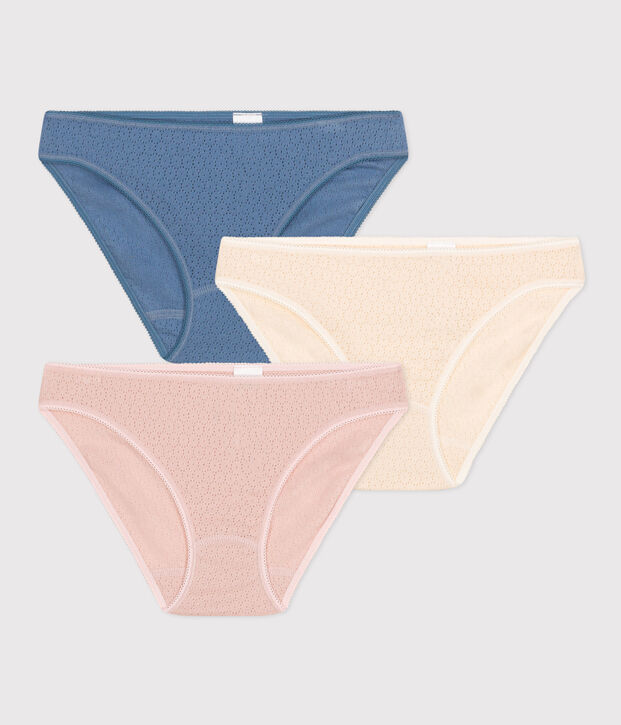 Women's Openwork Cotton Briefs - 3-Pack multicolor