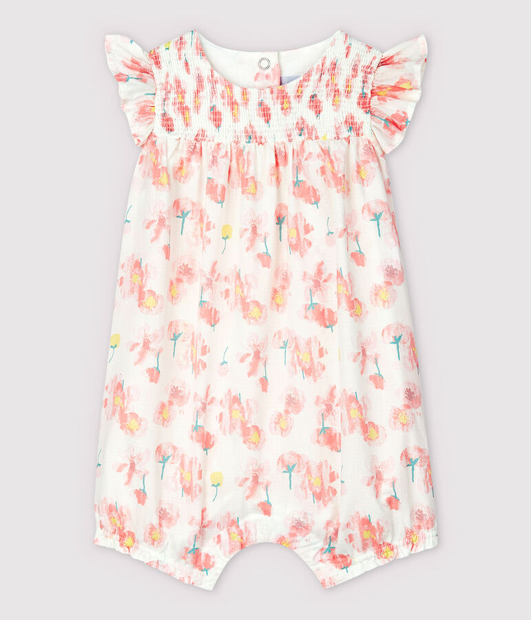 Baby Girls' Poplin Playsuit white/multicolor