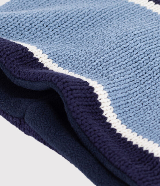 Children's fleece-lined knitted snood ADRIATIC