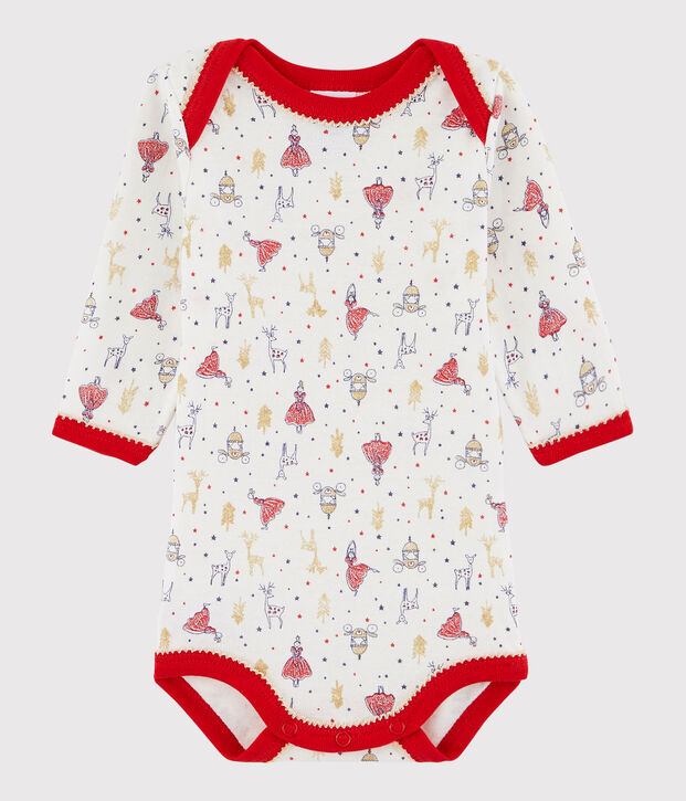 Baby Girls' Long-Sleeved Bodysuit white/multicolor