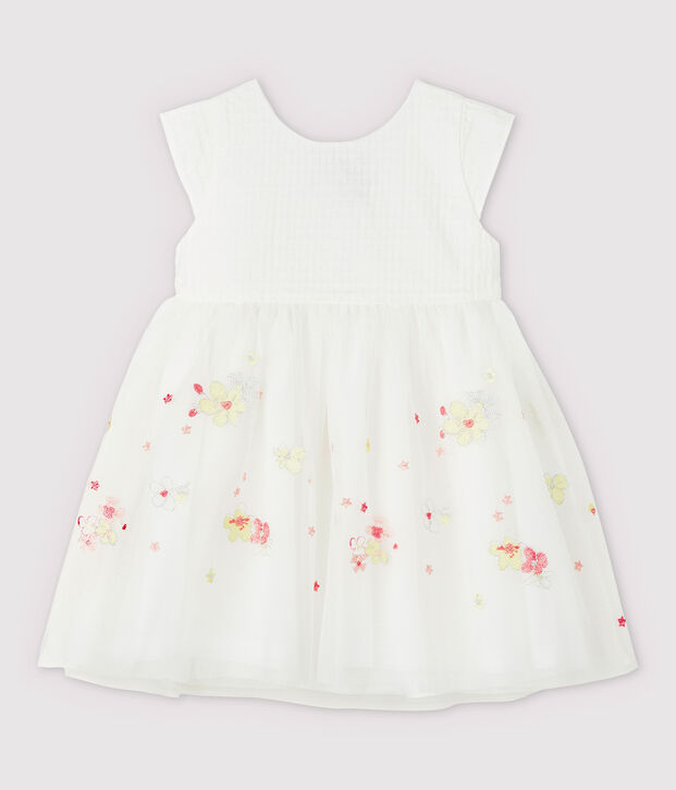 Baby Girls' Embroidered Tulle Formal Dress white/multicolor