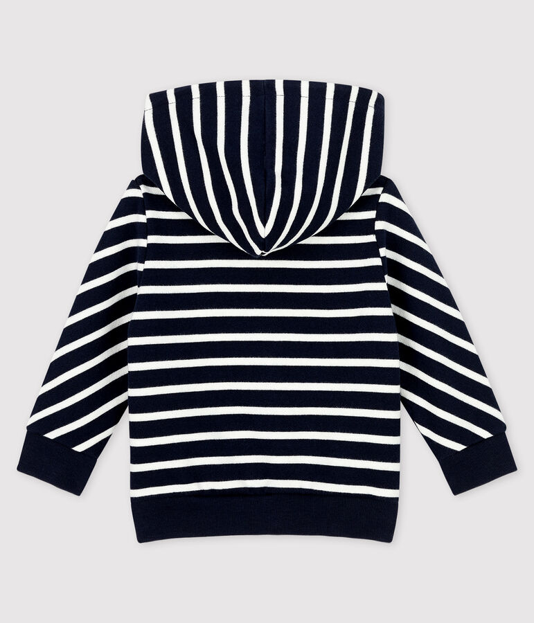 Baby boy's hooded sweatshirt SMOKING blue/MARSHMALLOW white