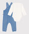 Babies' corduroy dungaree set BEACH blue