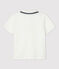 Babies' Short-Sleeved Cotton Polo Shirt MARSHMALLOW white