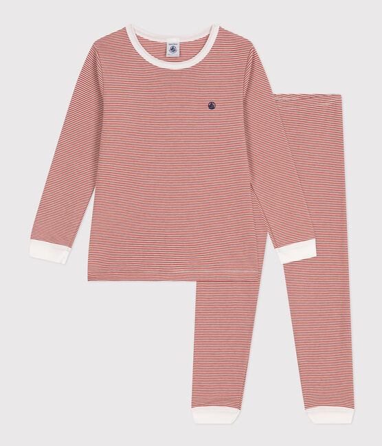Children's Striped Cotton Pyjamas FAMEUX /MARSHMALLOW