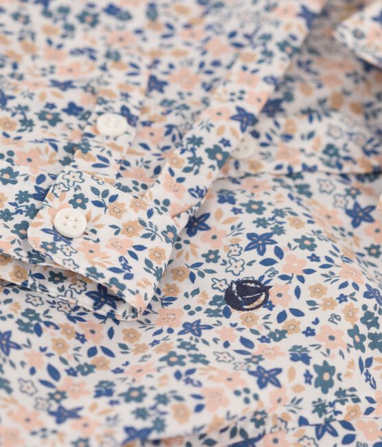 Boys' Poplin Shirt ECUME white/MULTICO white