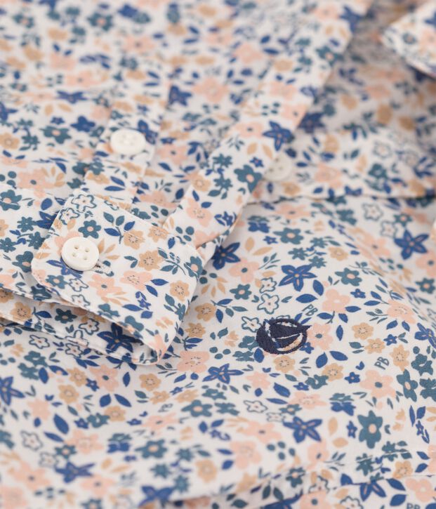 Boys' Poplin Shirt white/multicolor