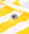 Women's stripy cotton terry beach bag yellow/white
