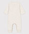 Babies' Plain Organic Tube Knit Long Playsuit MONTELIMAR CHINE beige