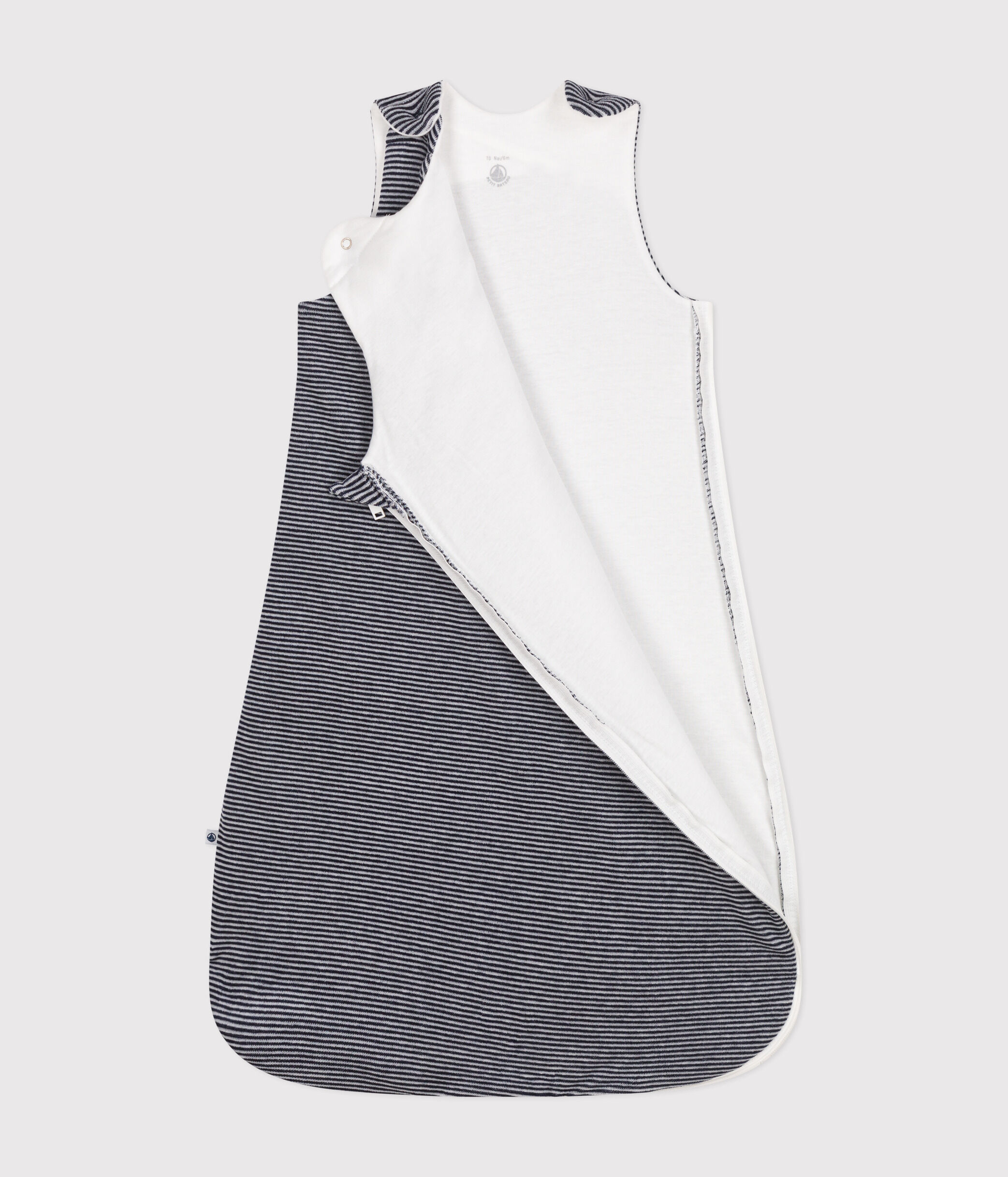 Babies' TOG velour sleeping bag SMOKING/MARSHMALLOW Petit Bateau