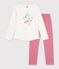 Children's dragon design cotton pyjamas. pink/white