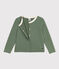 Girls' Cotton Cardigan CROCO green