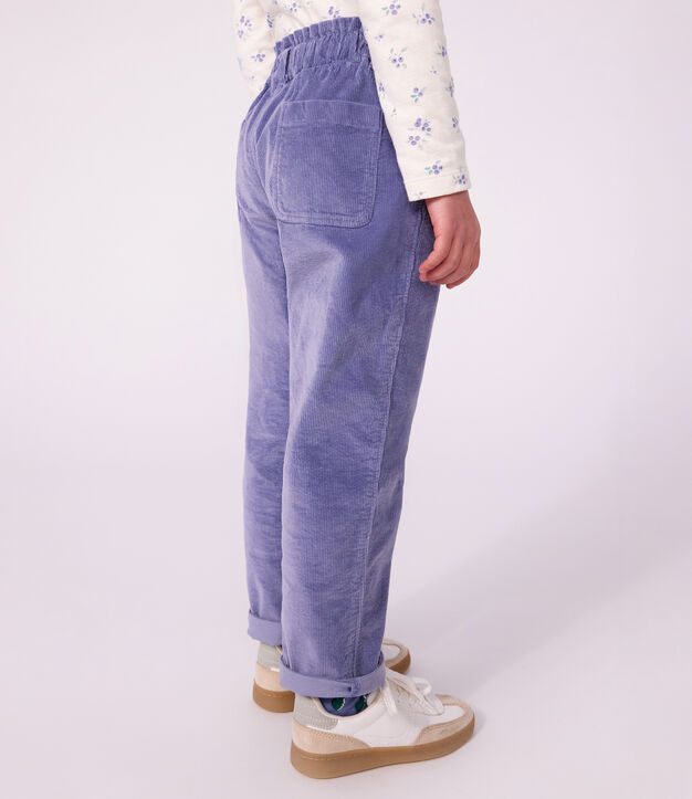 Children's corduroy trousers purple