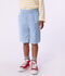 Children's Bermuda shorts in plain cotton blue