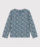 Girls' Long-Sleeved Floral Cotton T-Shirt ROVER /MULTICO