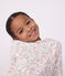 Children's fleece pyjamas with flowers white/multicolor