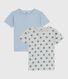 Pack of children's short-sleeved star-print cotton T-shirts