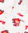 Babies' pyjama suit in tube knit fabric with a printed firefighter design and a back opening white/multicolor