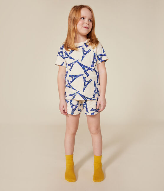 Children's Unisex Paris Cotton Short Pyjamas AVALANCHE white/MULTICO