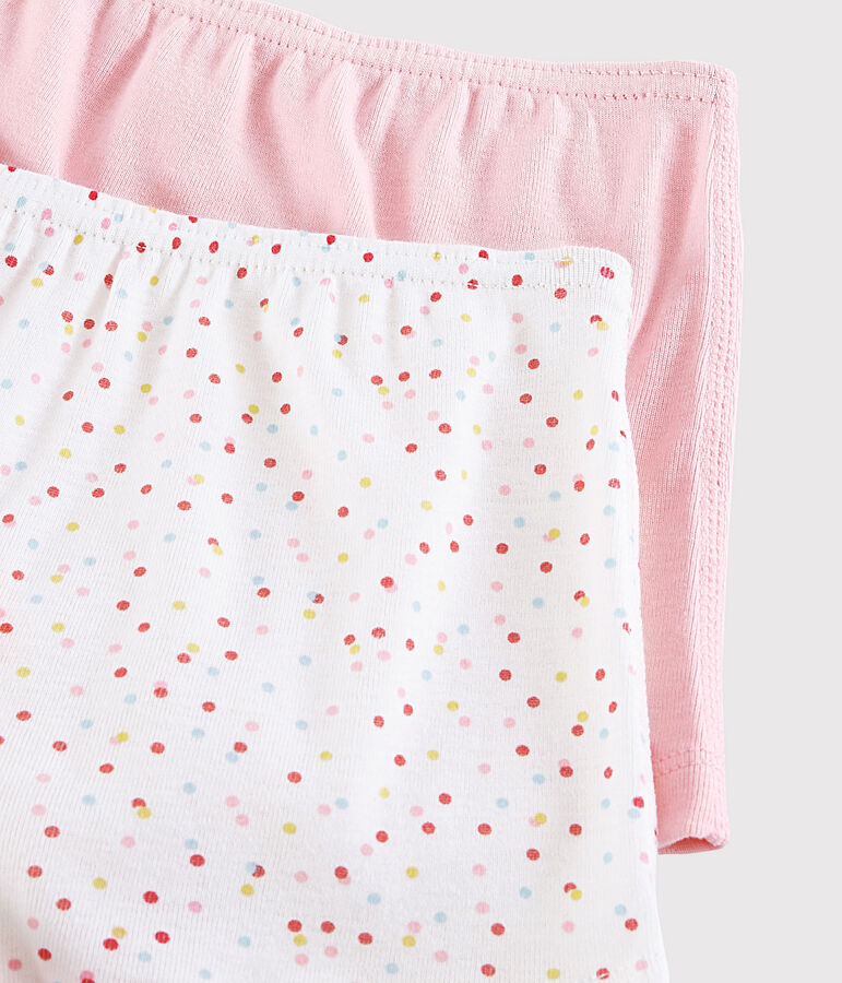 Girls' Multicoloured Spotted Organic Cotton Hipsters - 2-Pack multicolor