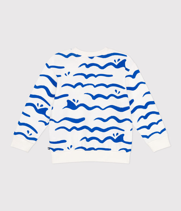 Children's printed cotton sweatshirt white/multicolor
