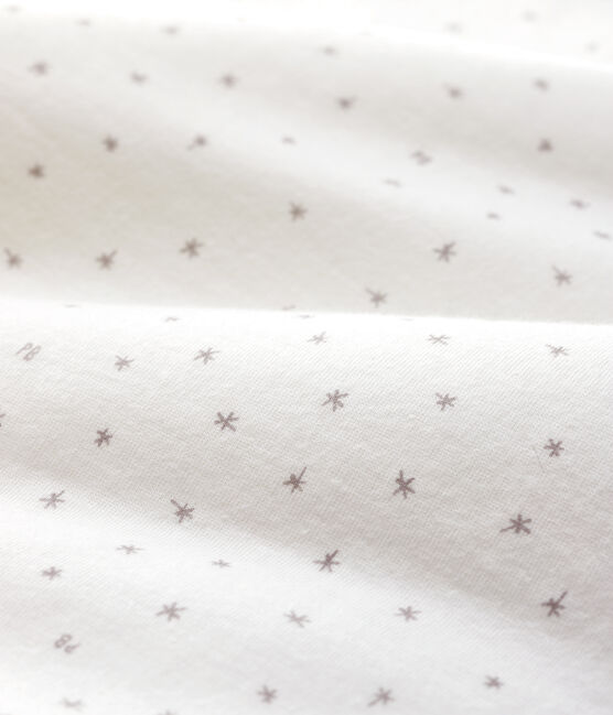 Babies' White Organic Cotton Tube Knit Sleeping Bag MARSHMALLOW white/MULTICO white