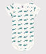 Babies' short-sleeved printed cotton body