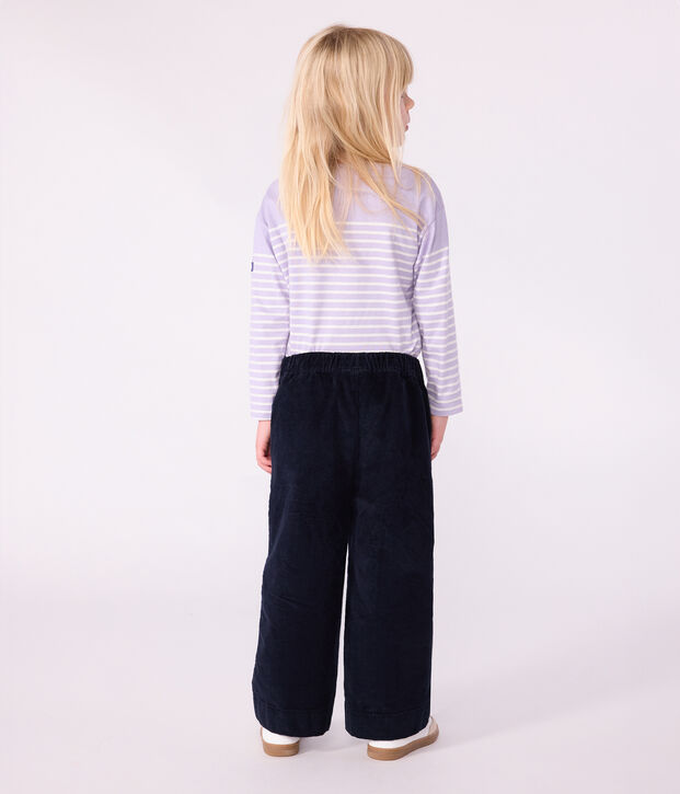 Children's plain corduroy trousers blue